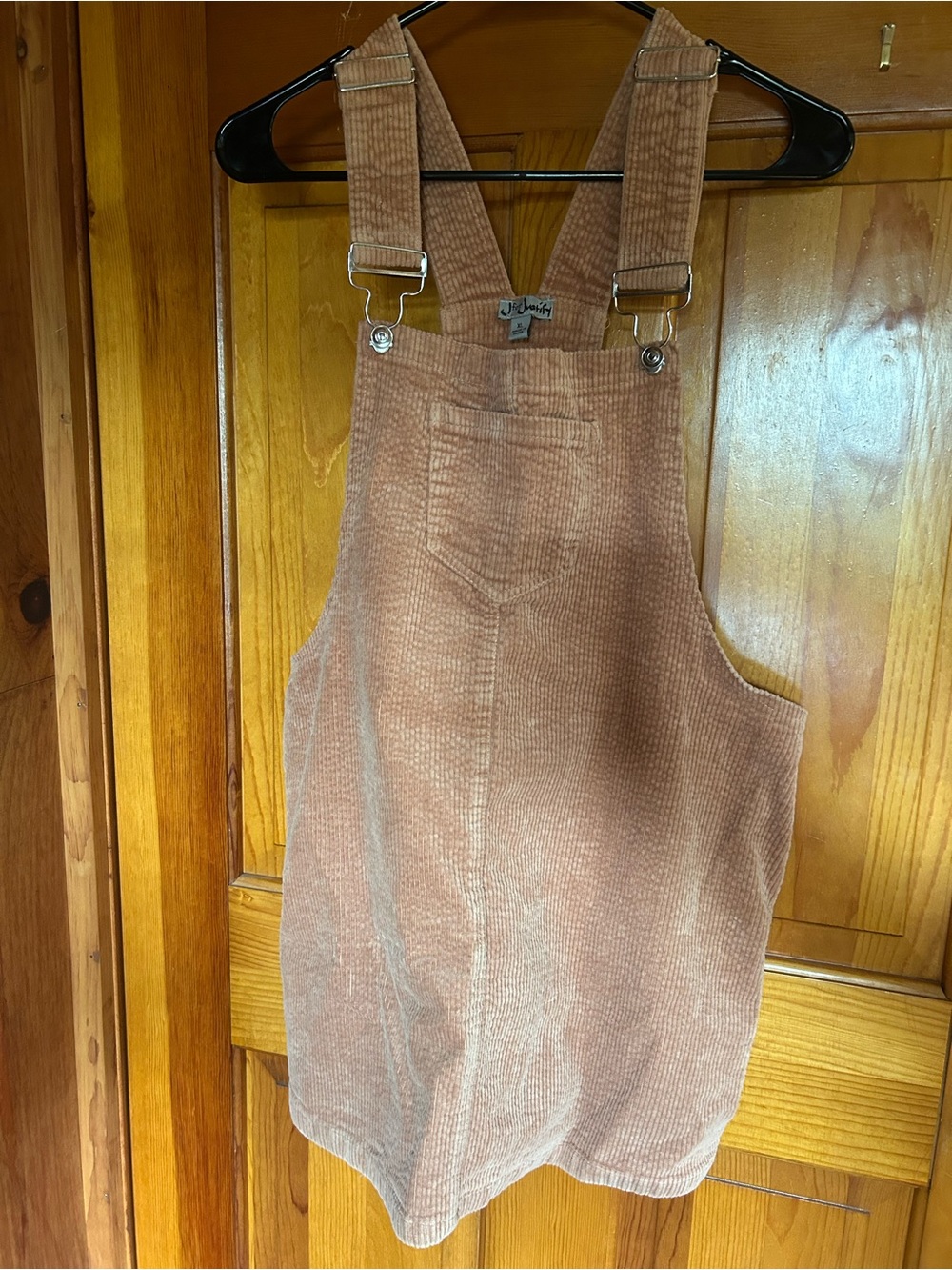 Corduroy Overall Dress in Tan